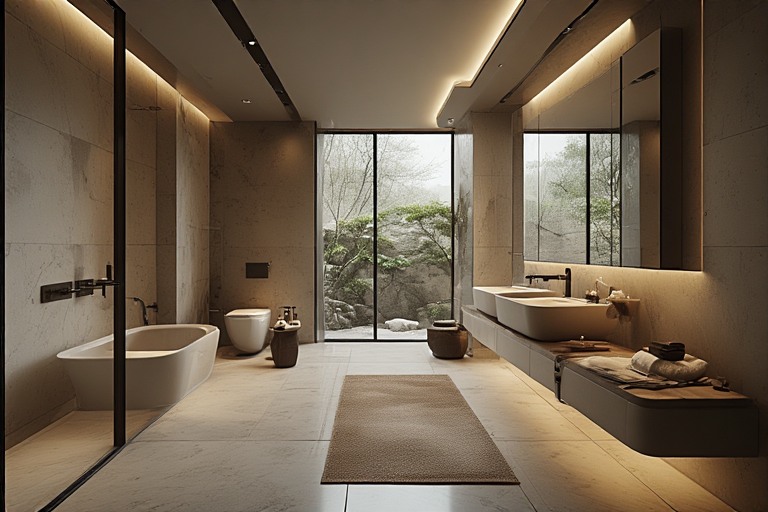 Japanese Zen Luxury Bathroom Design