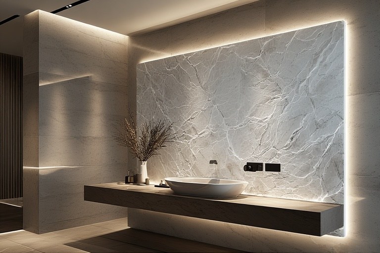 LED-Integrated Panels with Textured Tiles