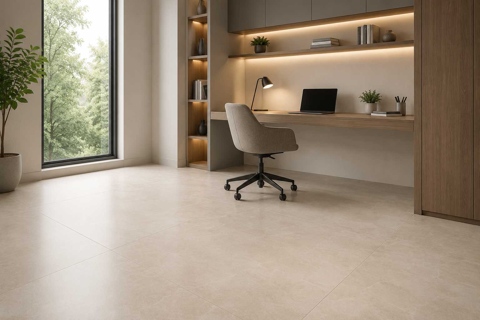 Study Room Design with Large Format Tiles