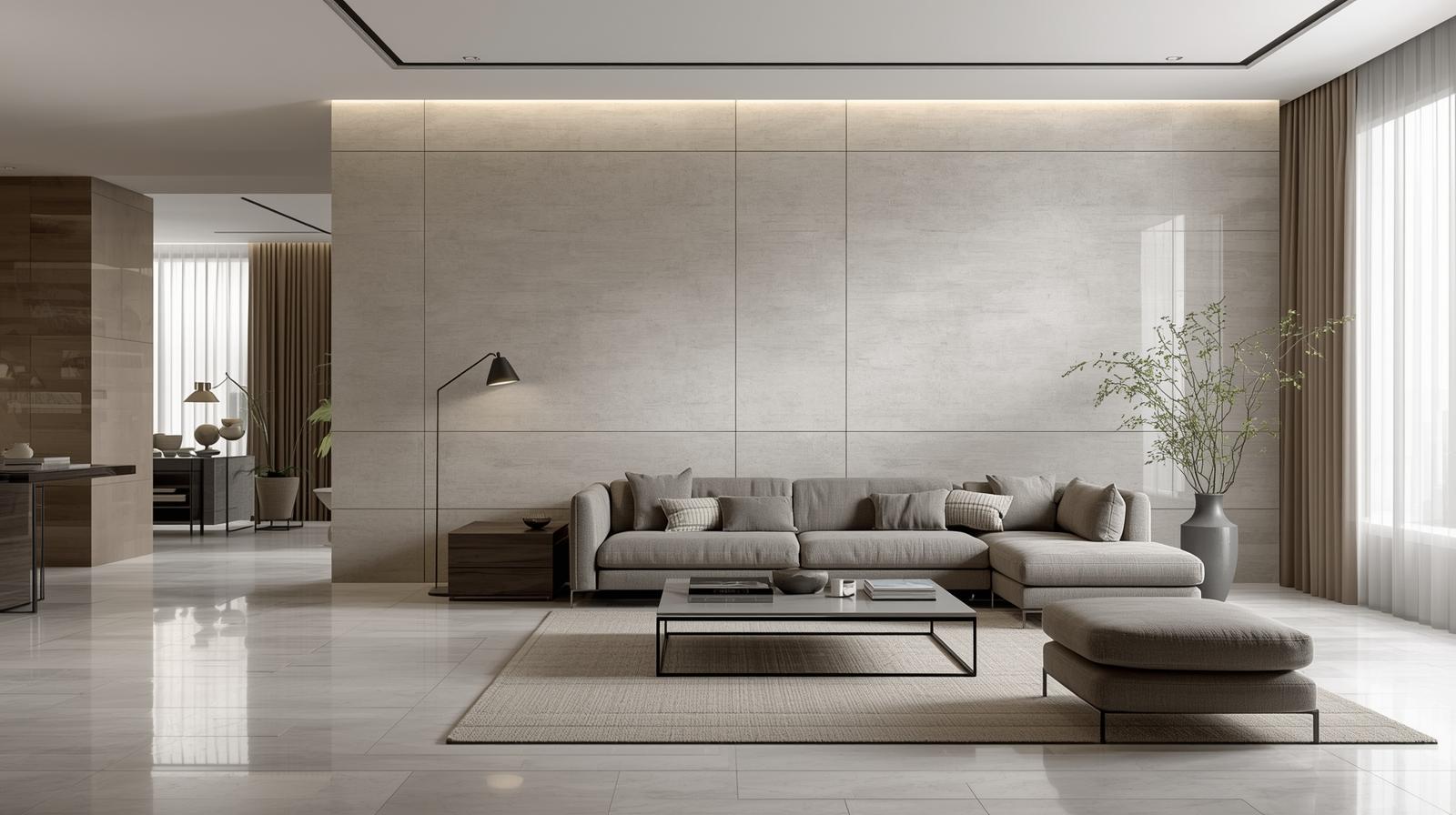Large Format Tiles for Sleek Minimalist Walls