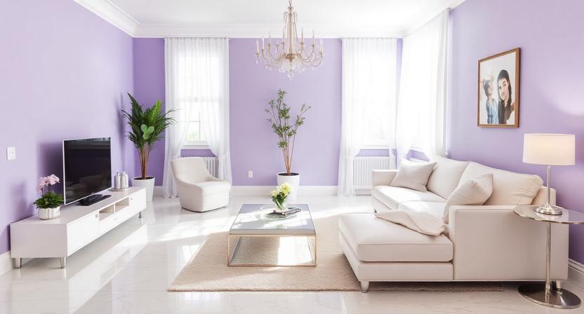 Lavender Violet & White – Soft, Clean & Serene Colour Combination