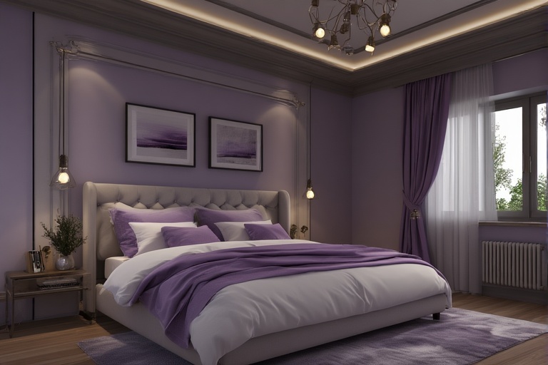 Lavender and White Colour Combination for Bedroom for Soft and Serene Bedroom Interiors