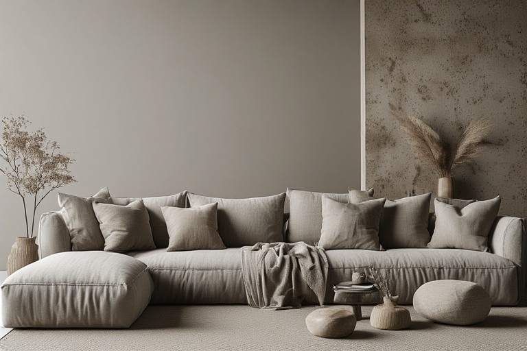 Layered Neutral Grey and Beige Combination