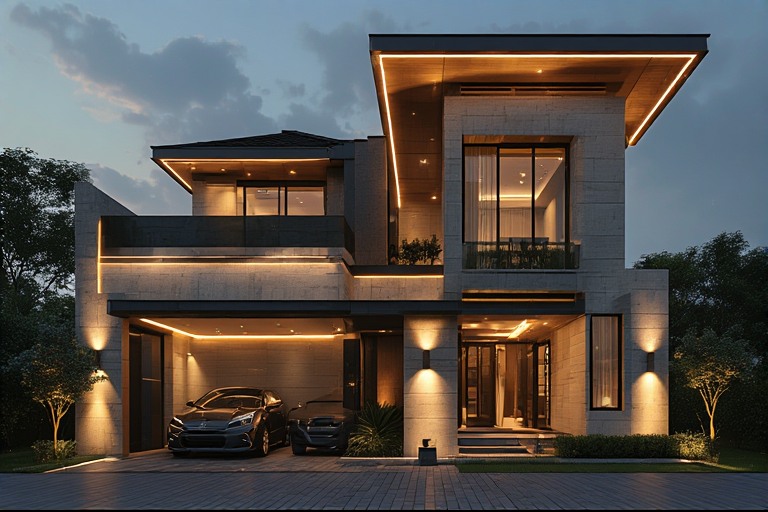 Lighting-Enhanced Ground Floor Elevation Design