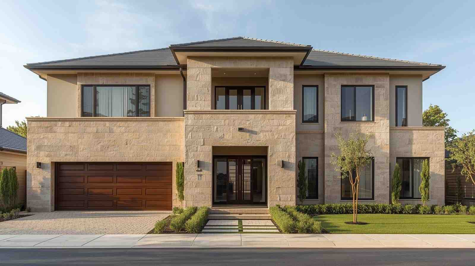 Limestone cladding for luxury homes