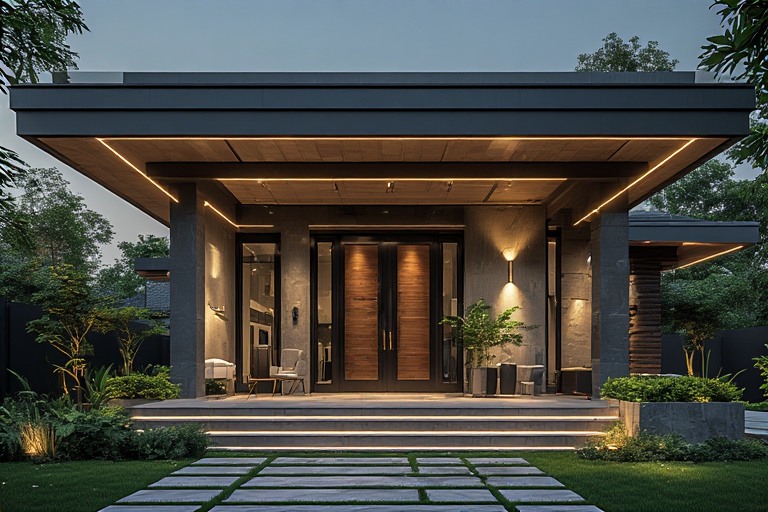 Low-Maintenance House Portico Design