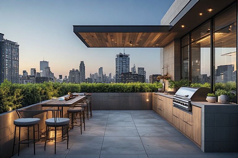 Rooftop Culinary Outdoor Kitchen Designs