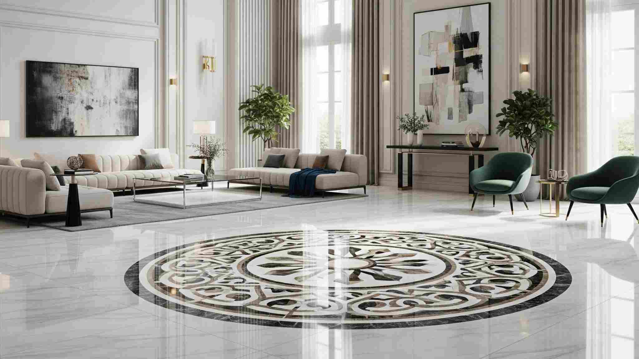 Marble Medallion Centrepieces