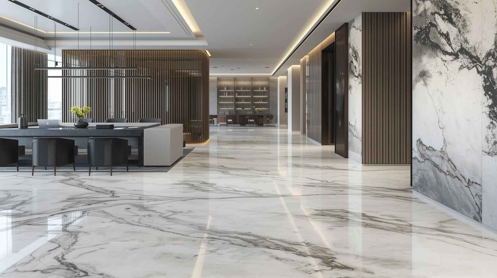 Marble Texture Flooring for Luxury Offices