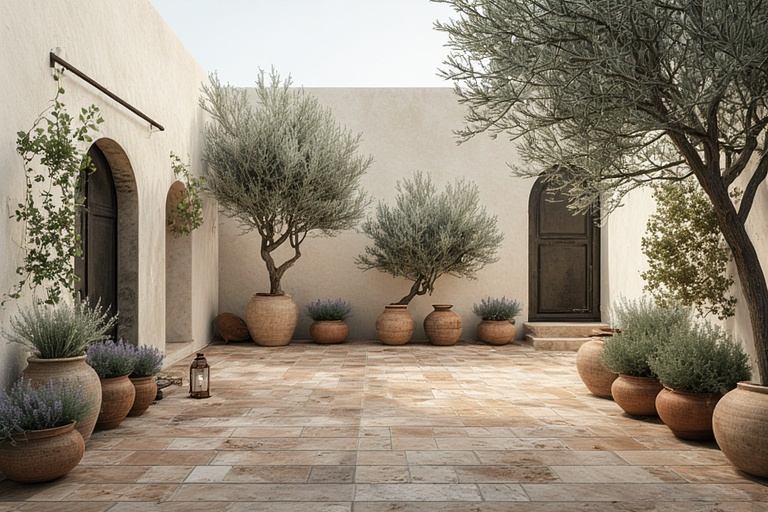 Mediterranean Escape with Rustic Tiles
