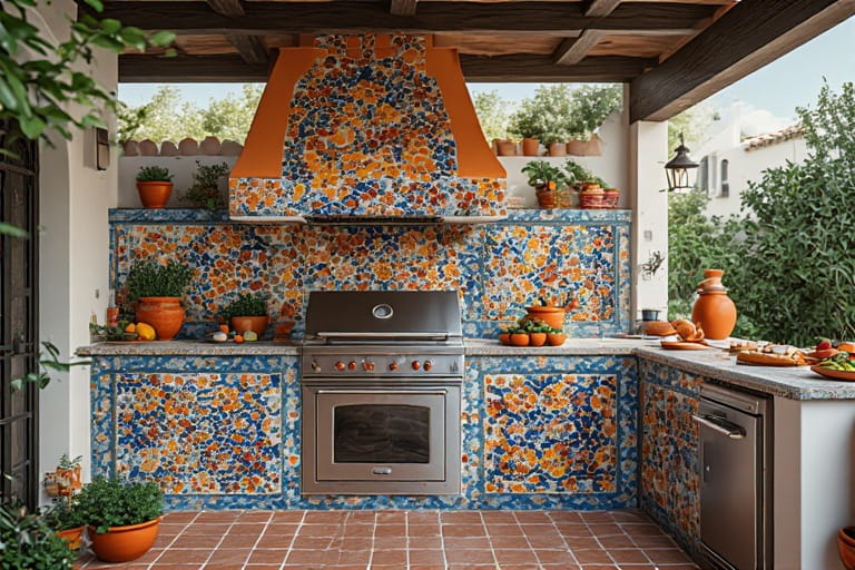 Outdoor Kitchen Design Mediterranean Flair