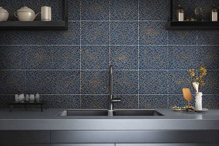 Metallic Accents - Kitchen Dado Tiles