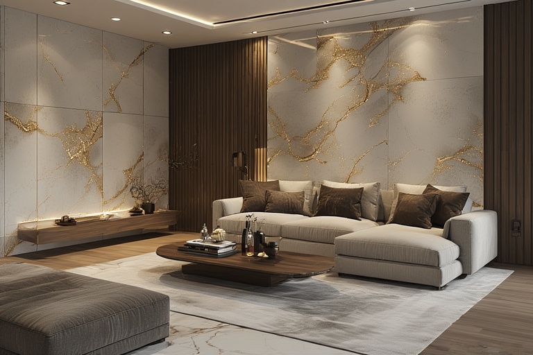 Metallic Finish PVC Panels for Contemporary and High-Impact Interior Walls