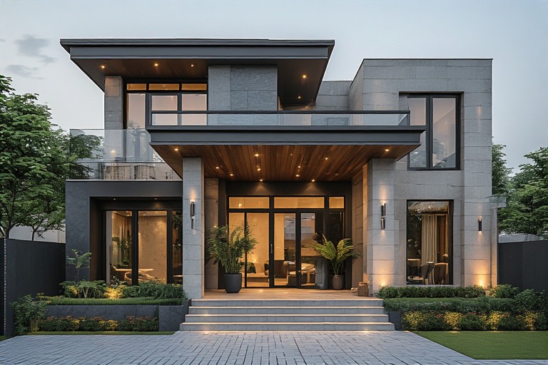 Minimalist House Portico Design