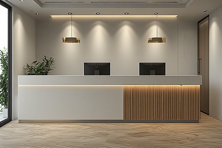 Minimalist Office Counter Design