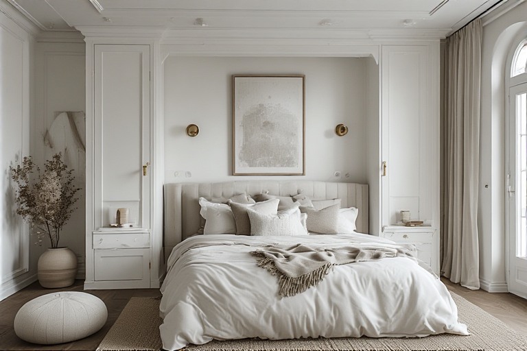 Minimalist White Bedroom Design