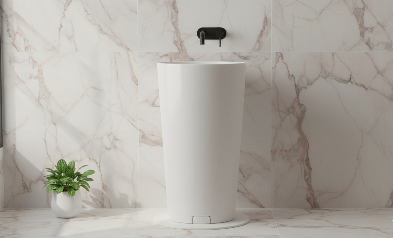 Minimalist White Ceramic Pedestal