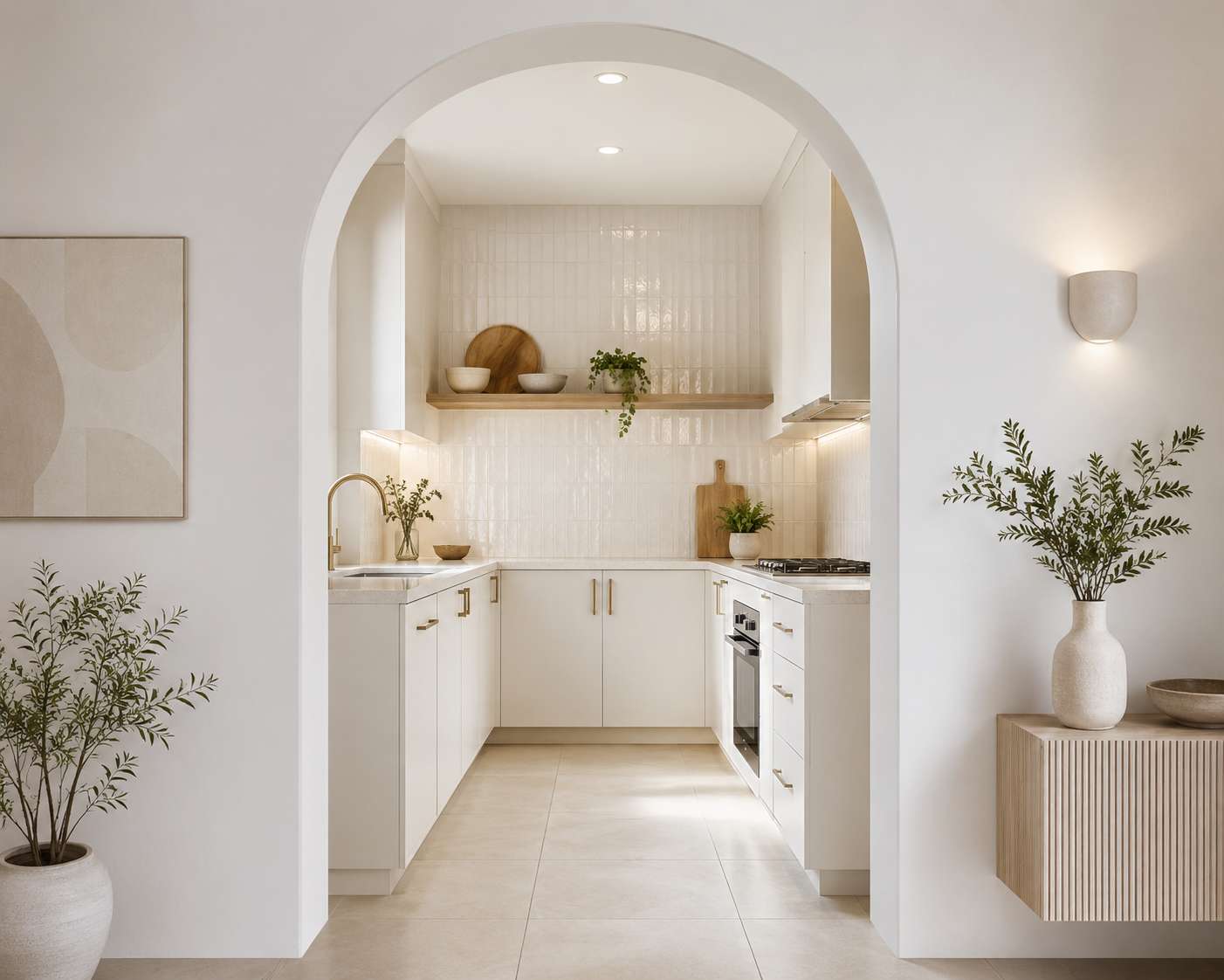 Minimalist kitchen arch design​