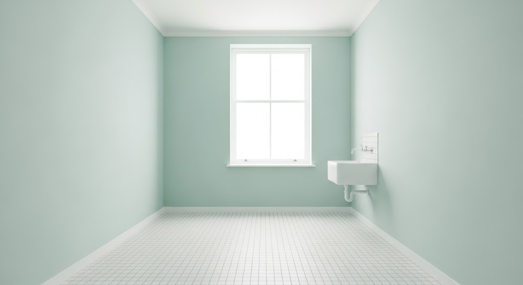 Mint Green and White Tiles