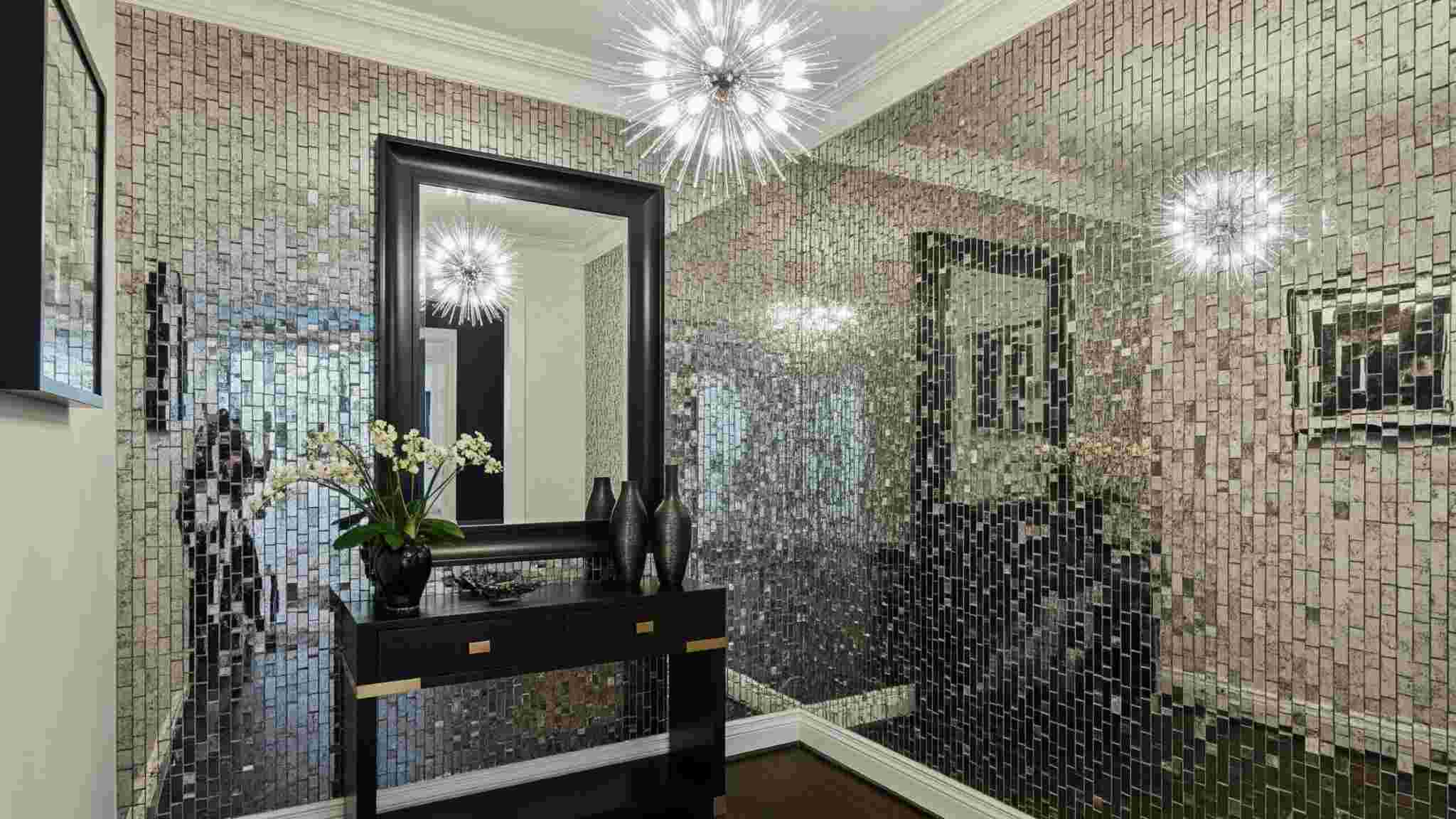 Mirrored Tiles for Illusion and Elegance