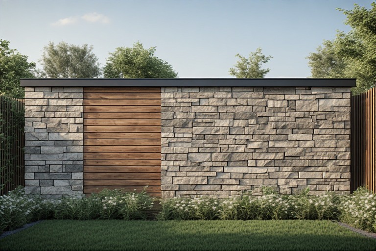 Mix-and-Match Textures Outdoor Wall Design