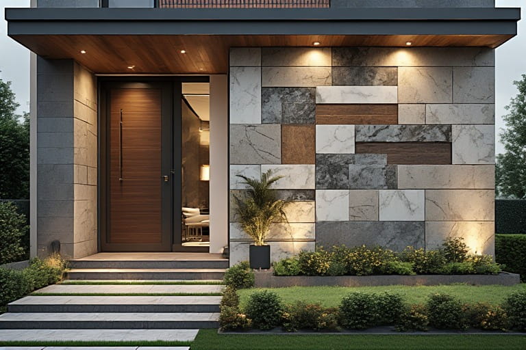 Mix-and-Match Textures Portico Wall Tiles Design