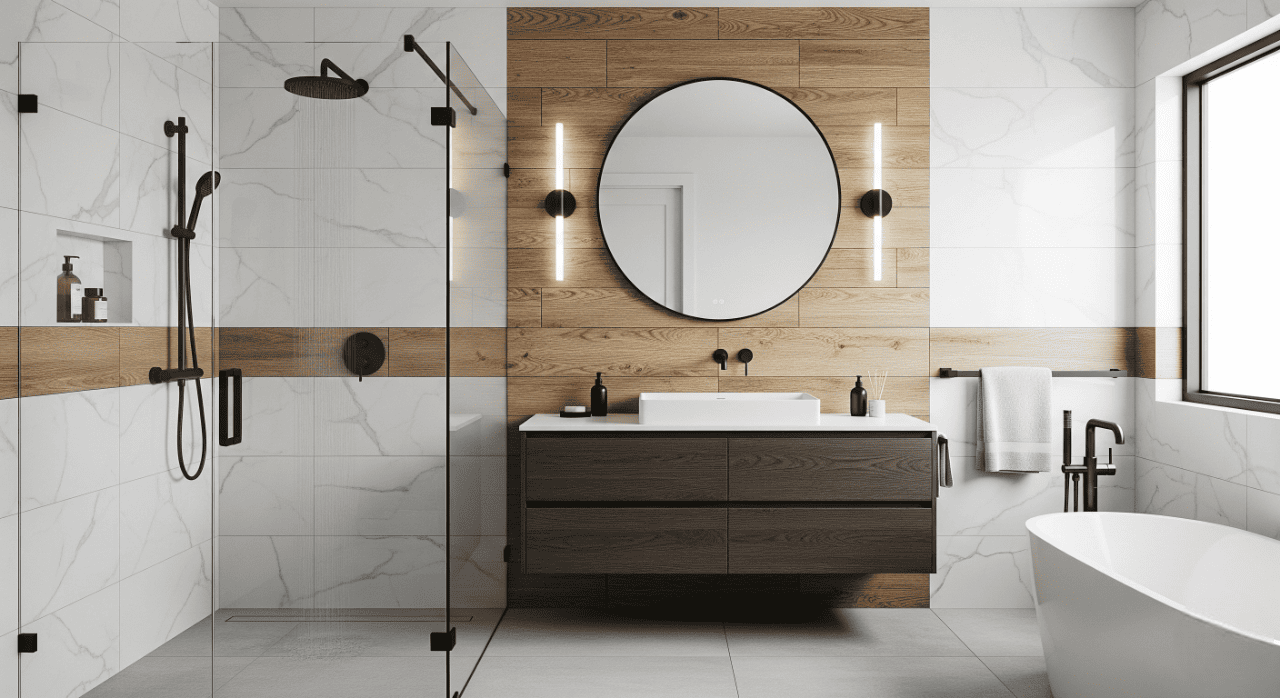 Mixed Material Marble Interior Design