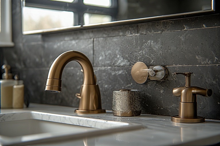 Mixed Metals Contemporary Bathroom Design
