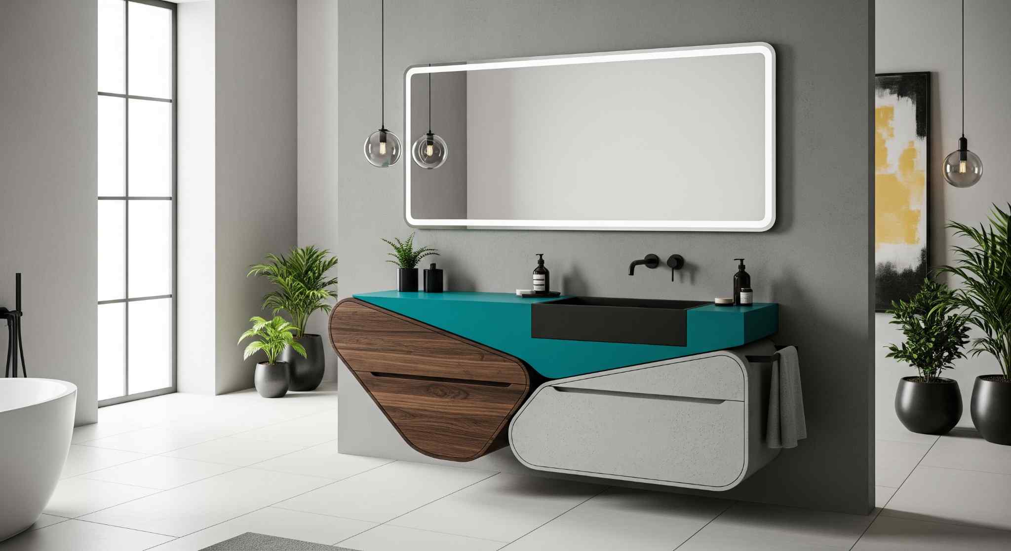 Modern Basin Cabinets for Bold Interiors
