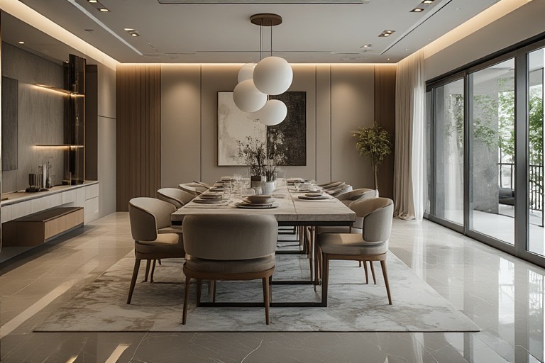 Modern Minimalist Dining Hall Design