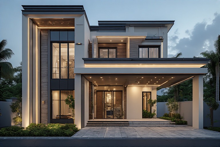 Modern Minimalist House Front Wall Design