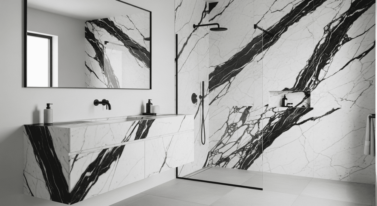 Monochrome Flair with Panda White Marble