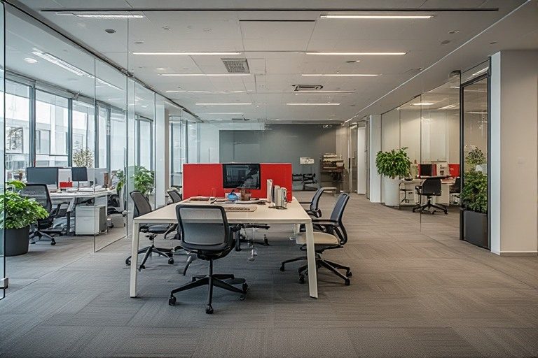 Multi functional flex space small office interior design