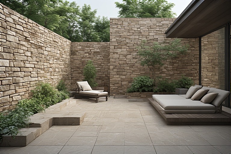 Natural Stone Cladding with Simpolo Outdoor Tiles