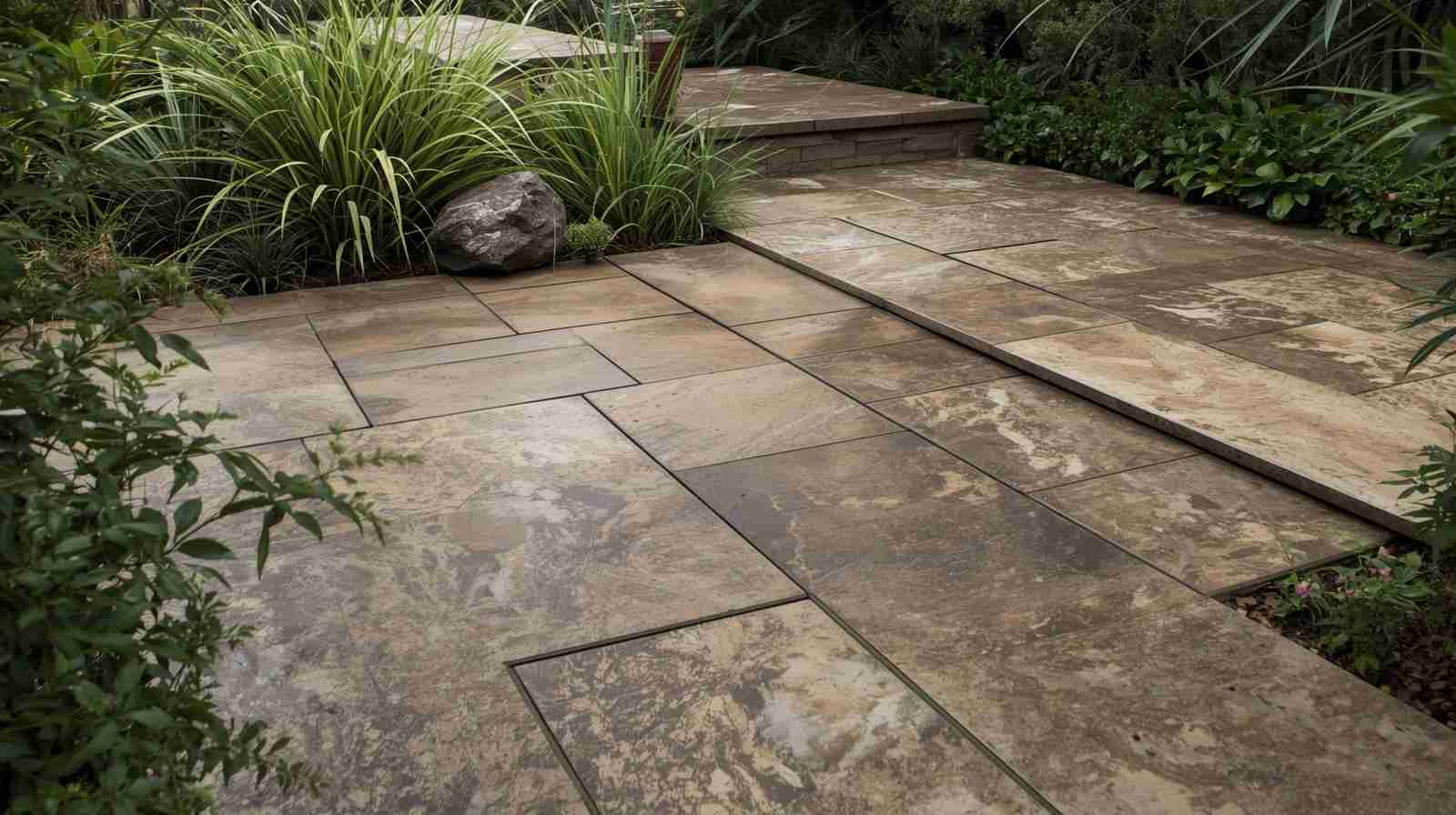 Outdoor Patios with Rustic Marble Finish