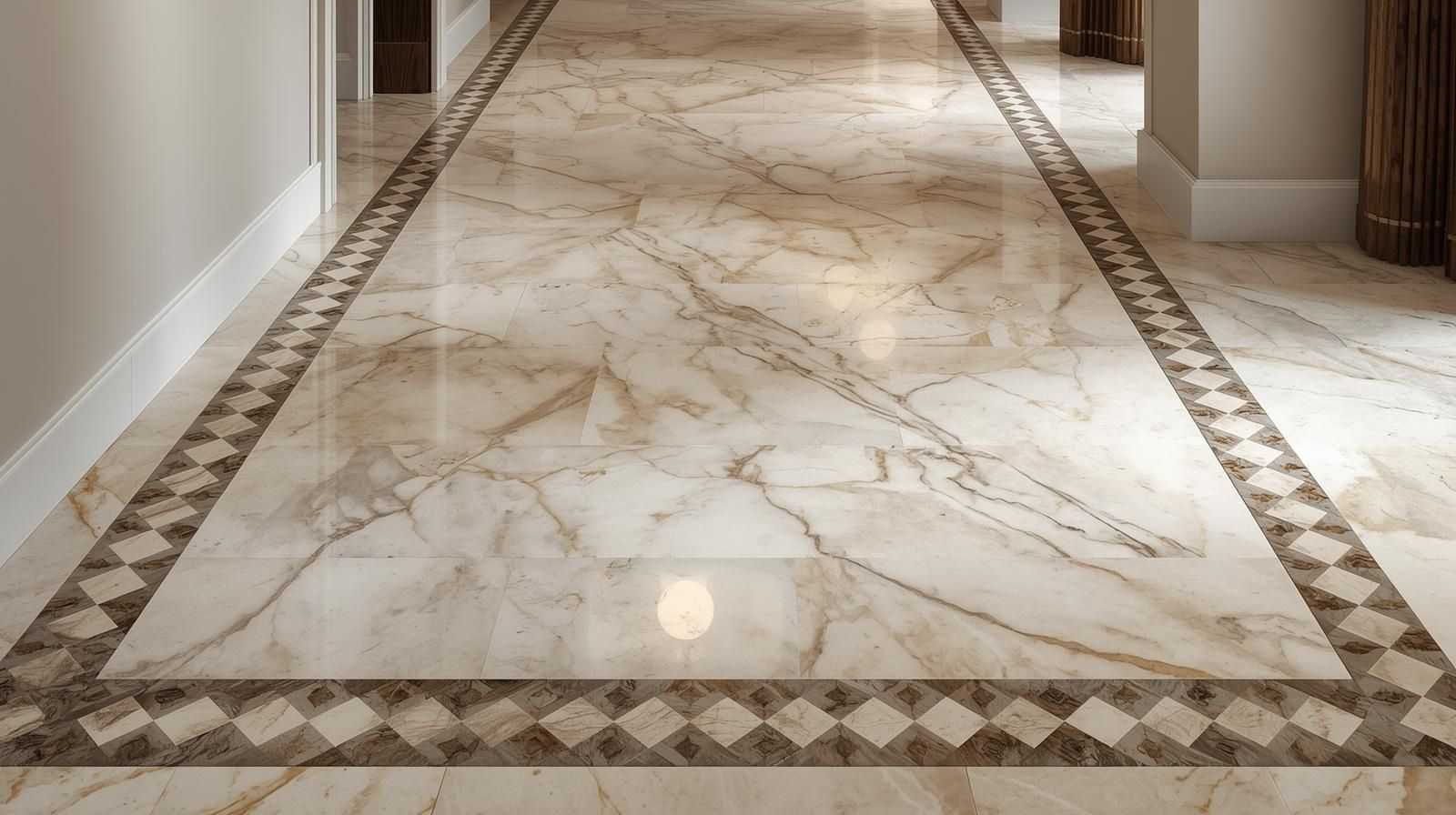 Parquet Style Marble Border