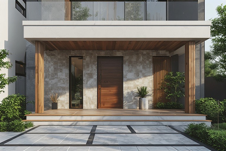 Entrance Wall Tiles Patterned Border Accents