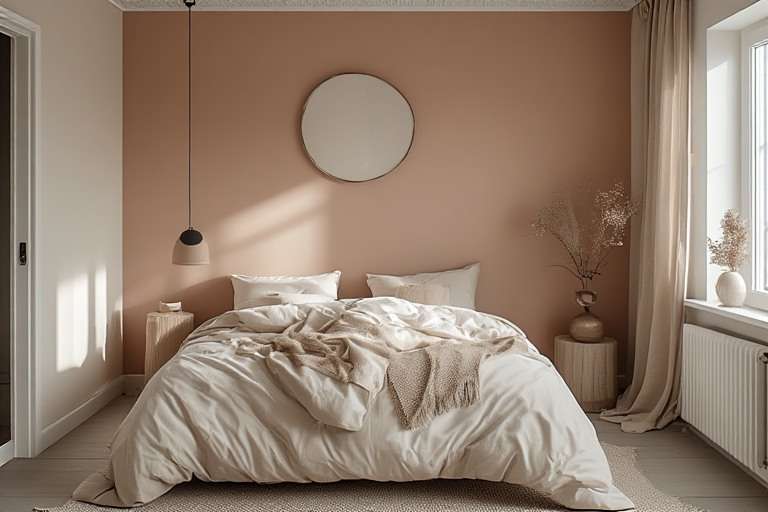Peach & Ivory Two Colour Combination For Walls
