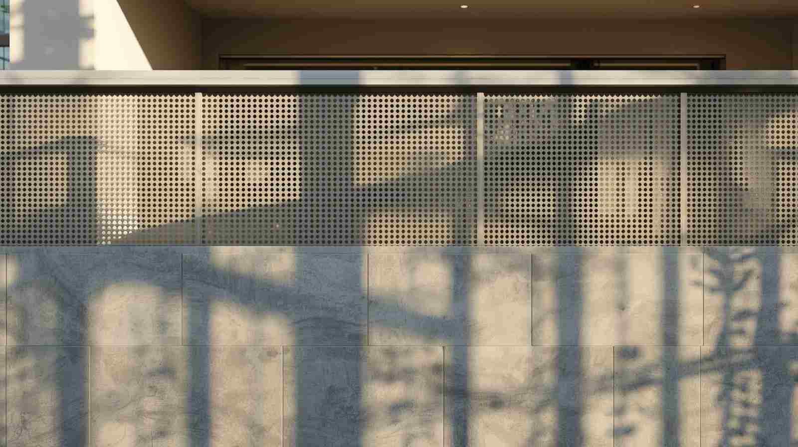 Perforated modern parapet wall designs.