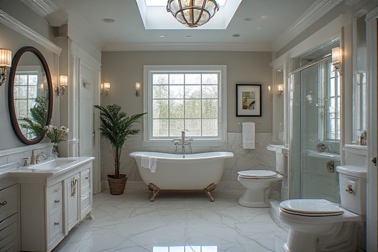 Pivoting Bathroom Windows Design