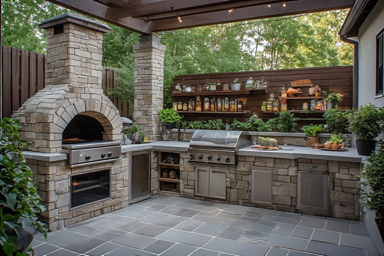 Pizza Oven Outdoor Kitchen Designs