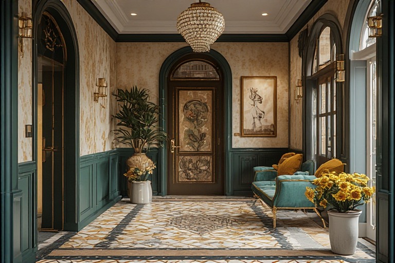 Playful Eclectic Foyer Design