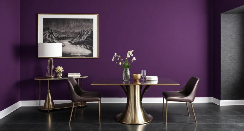 Plum Violet & Charcoal – Bold, Dramatic & High-Contrast Palette
