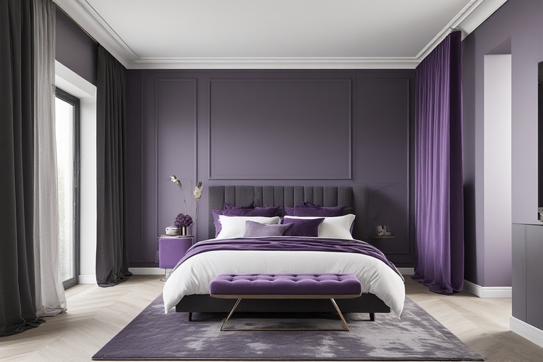 Plum and Charcoal Grey for Rich and Elegant Living Spaces