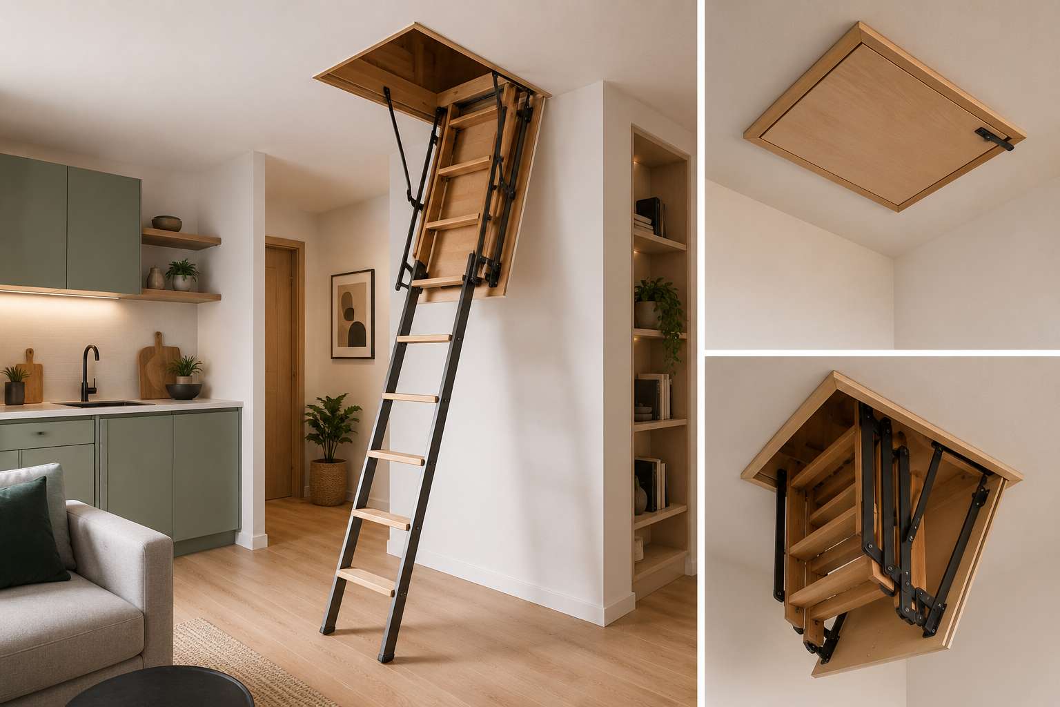 Pull-Out Stairs for Small Space