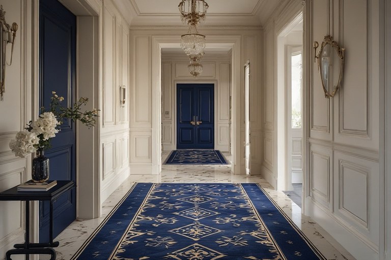 Royal Navy & Cream with Large Format Porcelain Tiles