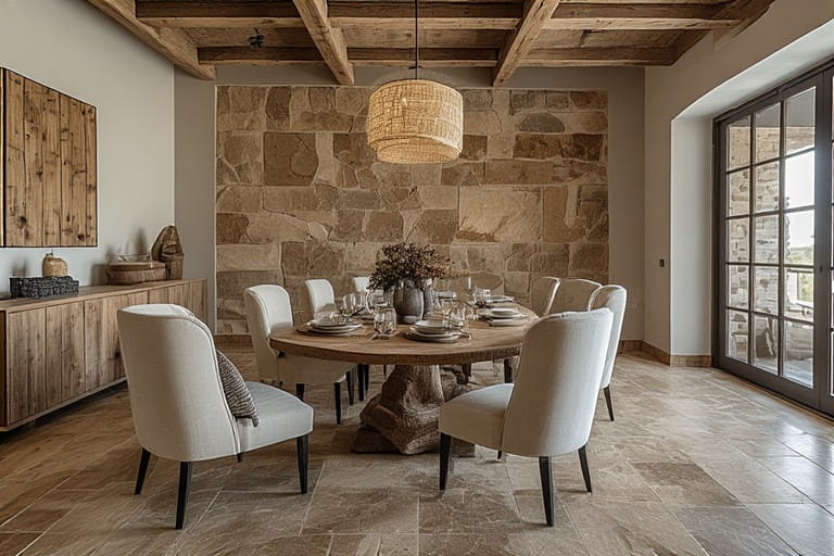 Rustic Elegance Dining Hall Design