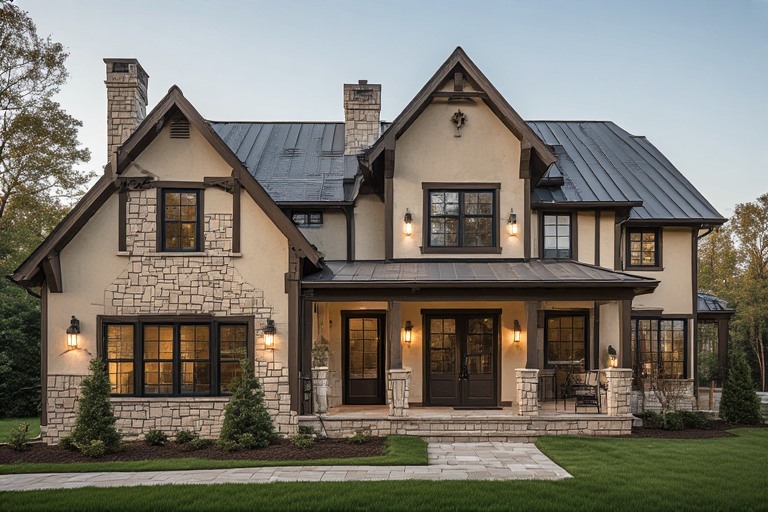 Rustic House Design with Neutral Colour Palette