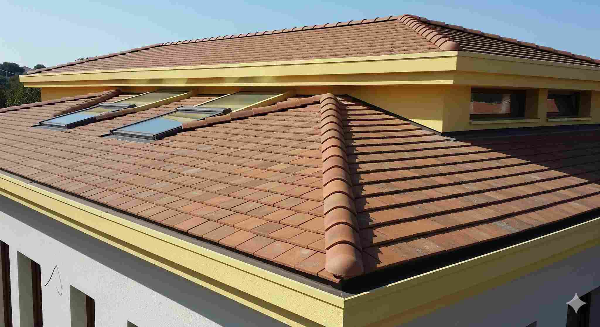 Rustic Orange Tiles Pale Yellow POP