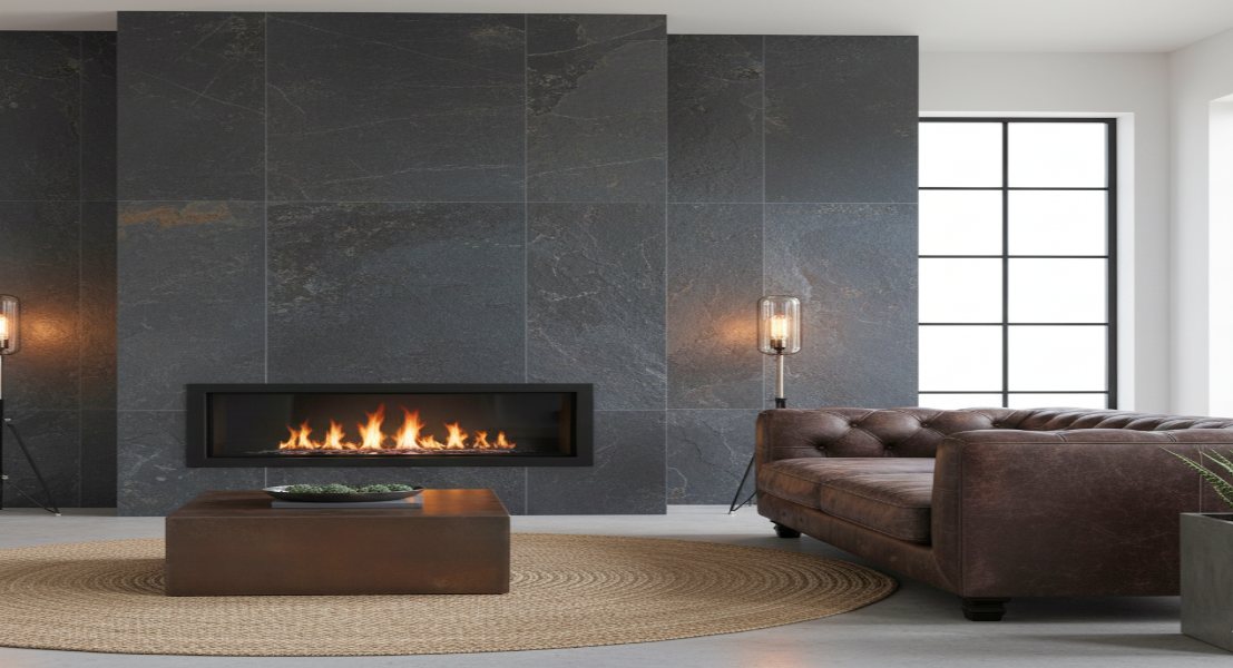 Rustic Slate Tiles with Rough Texture